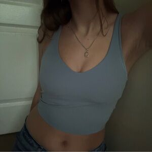 Lululemon light blue sports tank w built in sports bra